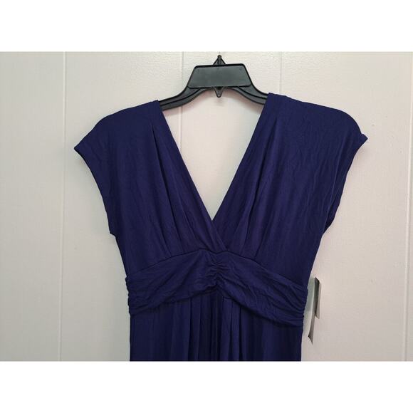 Xscape Women's Casual Cocktail Sleeveless V-Neck Maxi Blue Dress Size‎ 8 - Picture 8 of 14